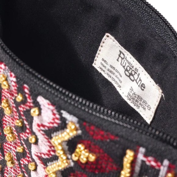 Handmade Beaded Zig Zag Pattern Clutch - Picture 6 of 8